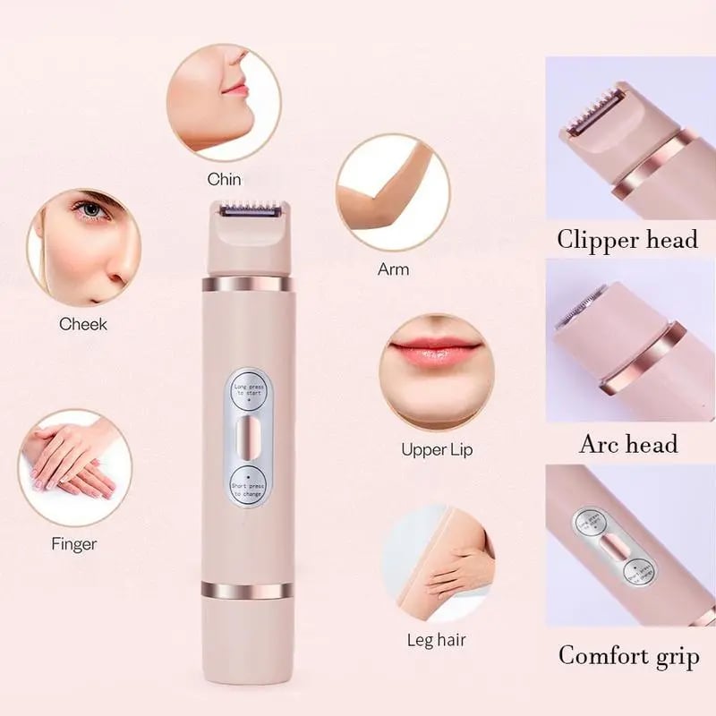 2 in 1 Electric Shaver for Women, 1 Box Rechargeable Electric Shaver & Accessories, Wet and Dry Use Body Trimmer for Home & Travel, Halloween, Christmas