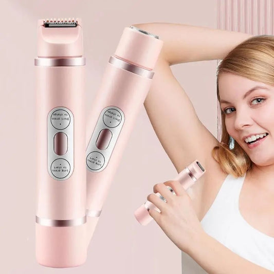 2 in 1 Electric Shaver for Women, 1 Box Rechargeable Electric Shaver & Accessories, Wet and Dry Use Body Trimmer for Home & Travel, Halloween, Christmas